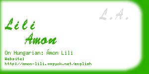 lili amon business card